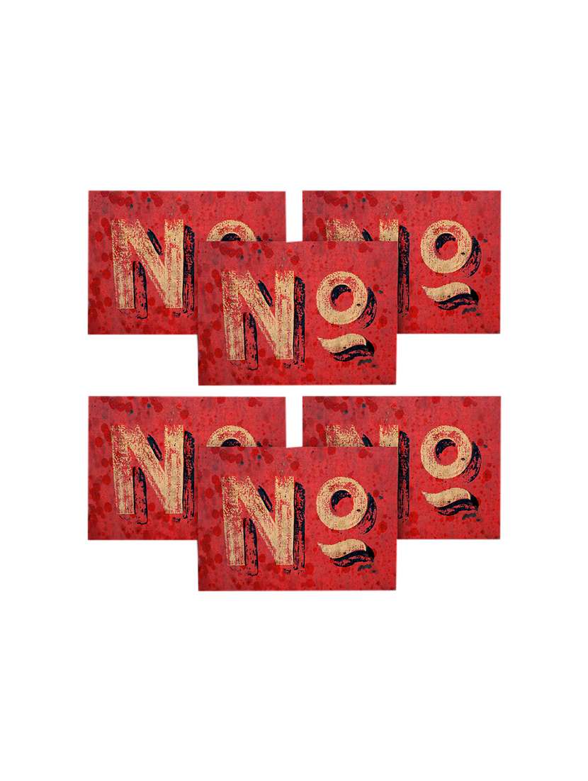 printed polyester table mat set of 6 pcs by ambbi collections