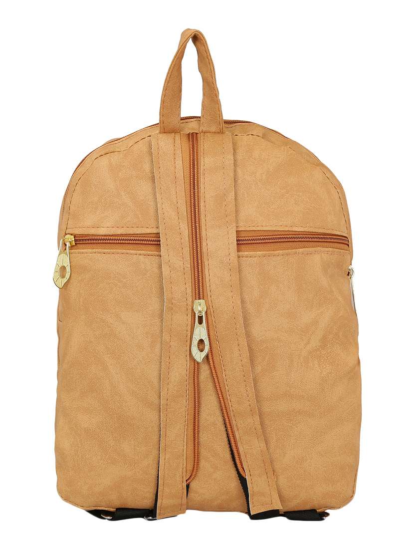 beige leatherette  fashion backpack - 14082322 -  Standard Image - 1
