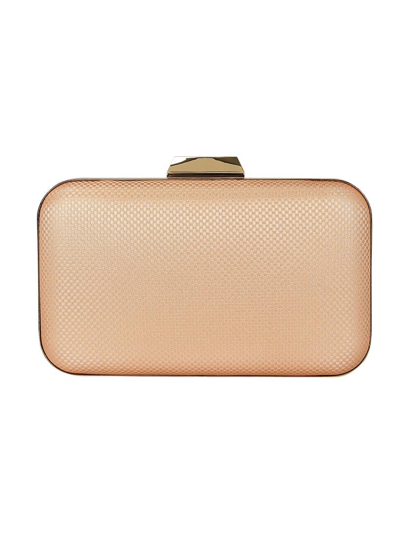 pink metal box clutch - 14082336 -  Standard Image - 1