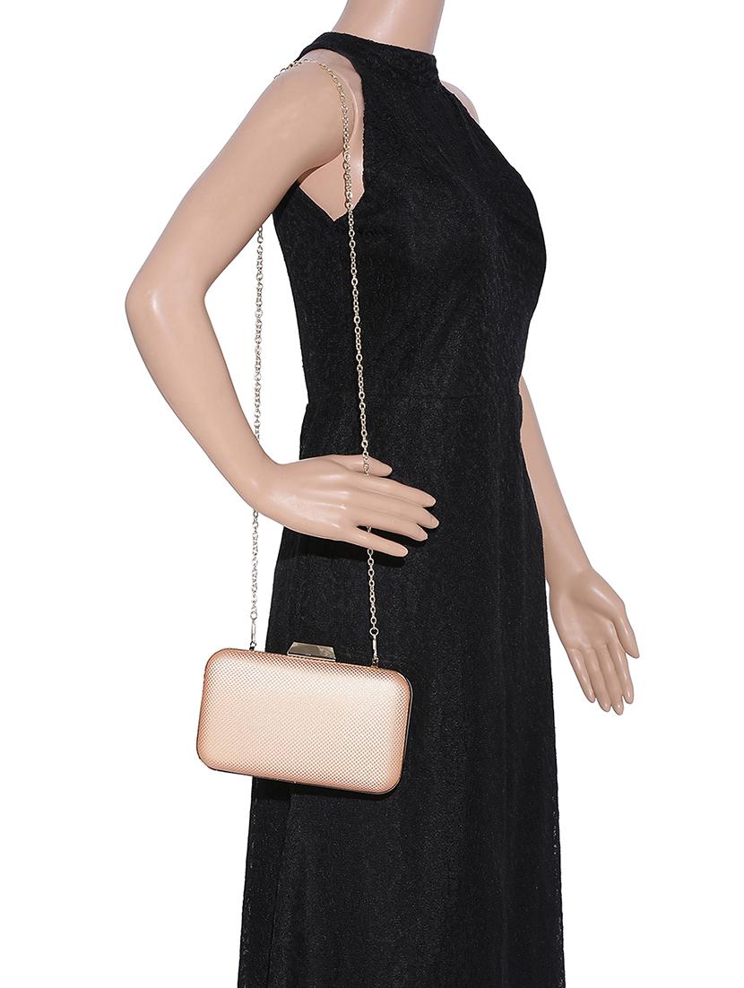 pink metal box clutch - 14082336 - Standard Image - 4
