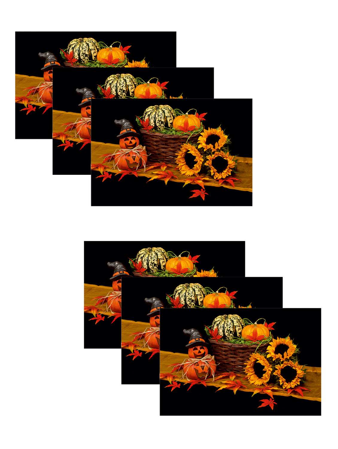 printed polyester table mat set of 6 pcs by ambbi collections