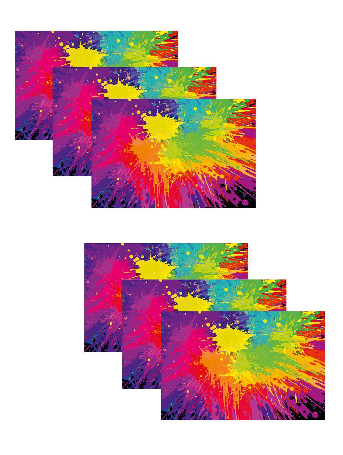 printed polyester table mat set of 6 pcs by ambbi collections