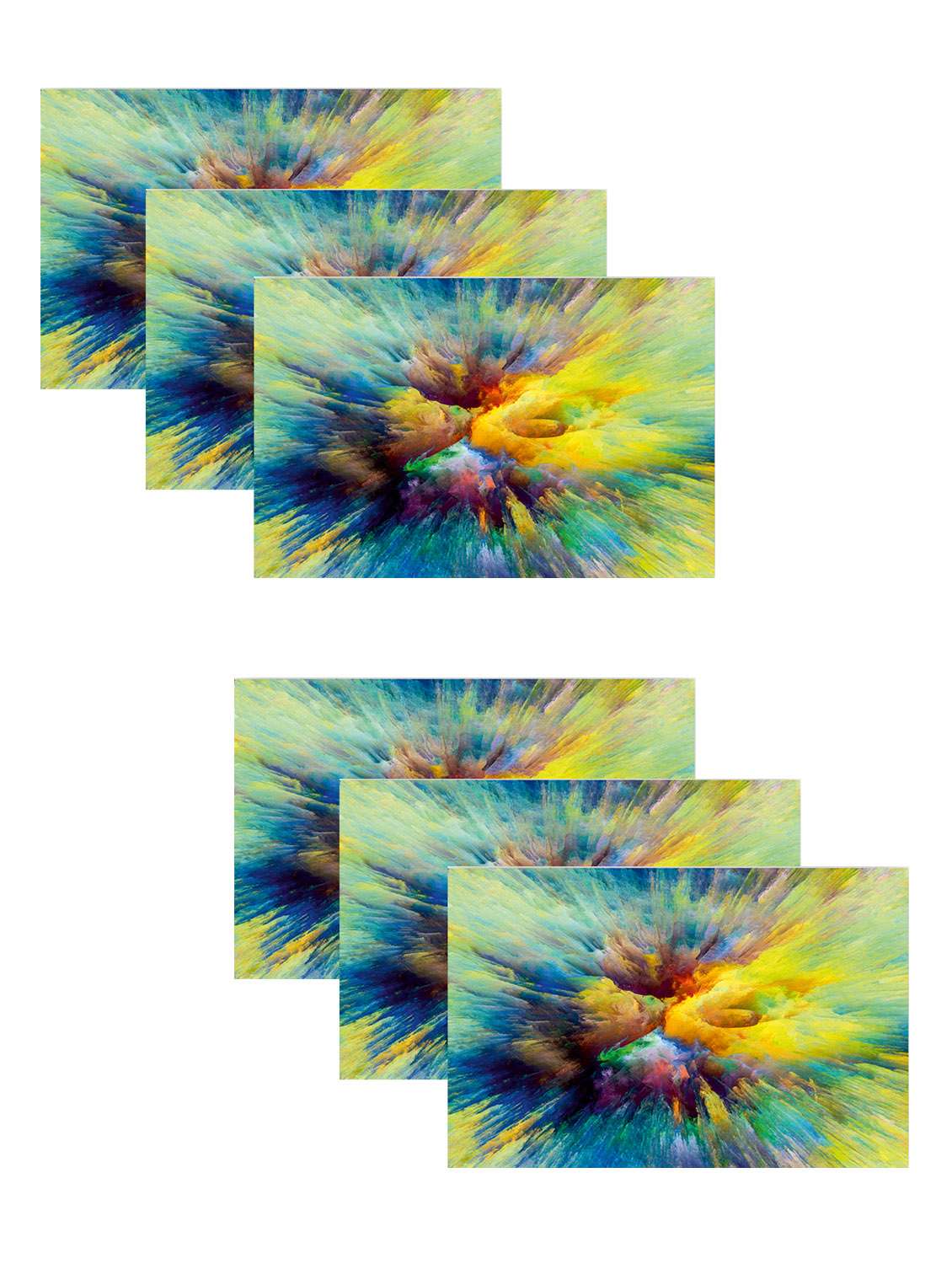 printed polyester table mat set of 6 pcs by ambbi collections