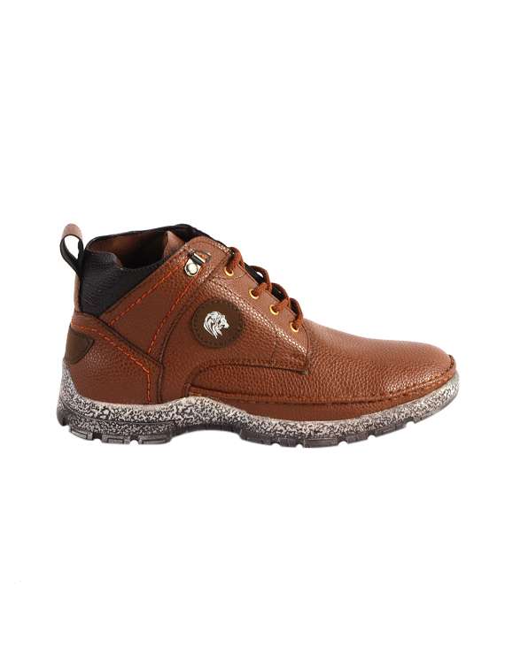 tan leatherette low ankle boot - 14086890 -  Standard Image - 1