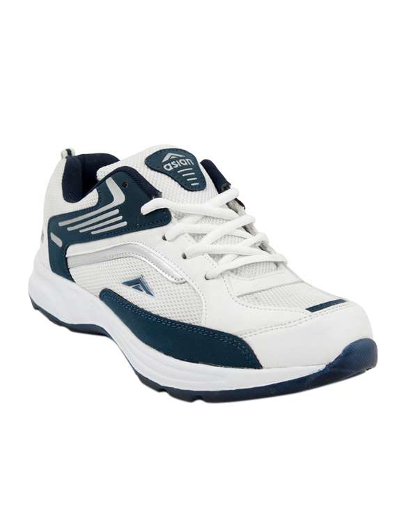 white Mesh lace up sport shoe