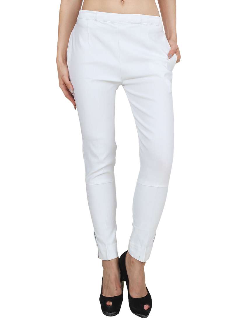 white cotton trouser