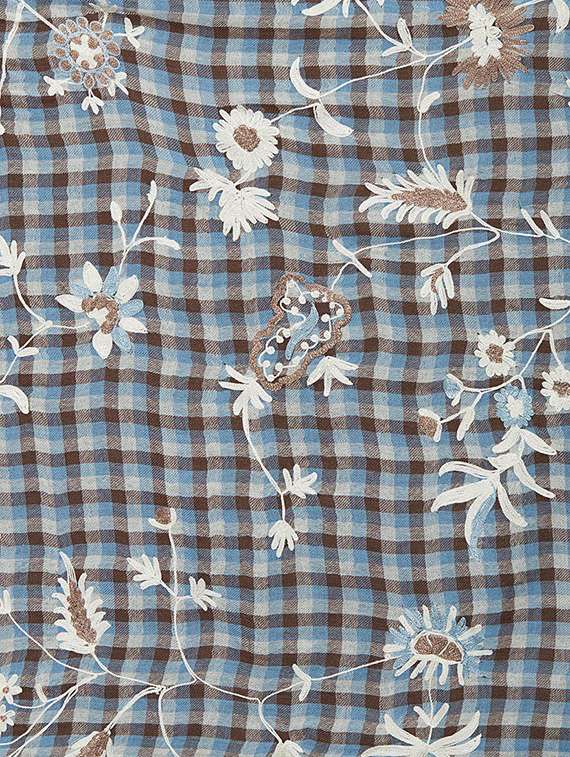 women's checks print stole - 14096172 -  Standard Image - 1