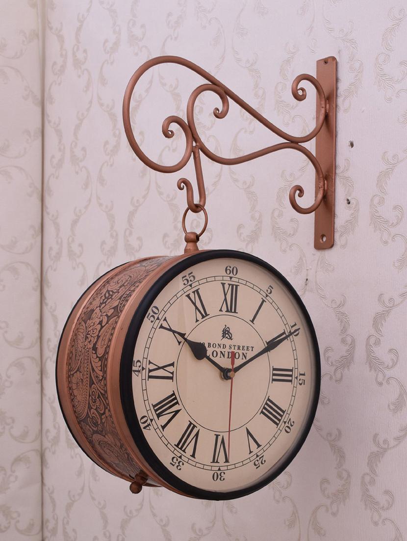 vintage two sides station metal wall clock by home sparkle - 14096981 -  Standard Image - 1