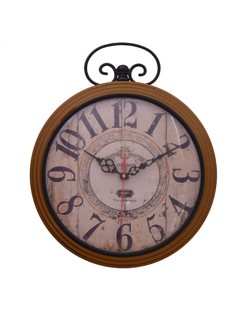 classic iron wall clock by home sparkle