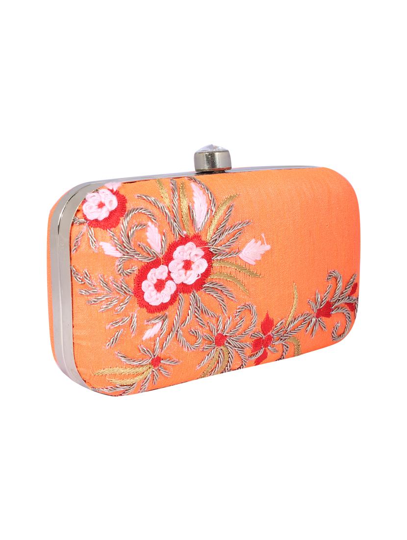 orange metal clutch - 14098057 - Standard Image - 4