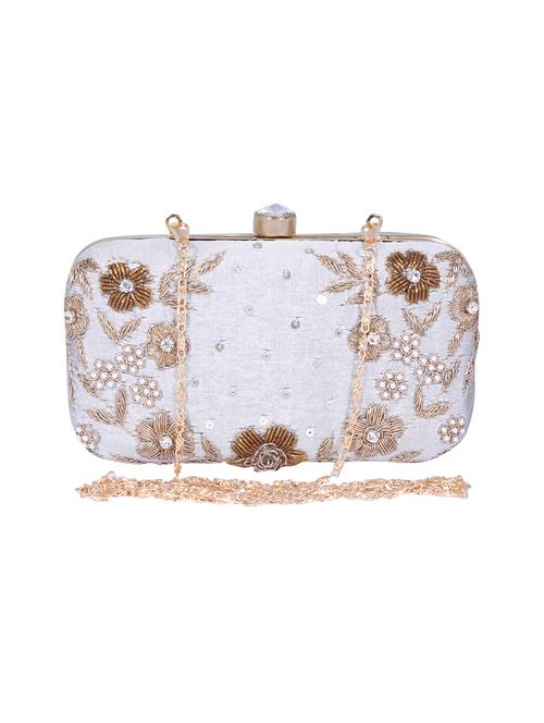 grey metal clutch - 14098062 -  Standard Image - 0