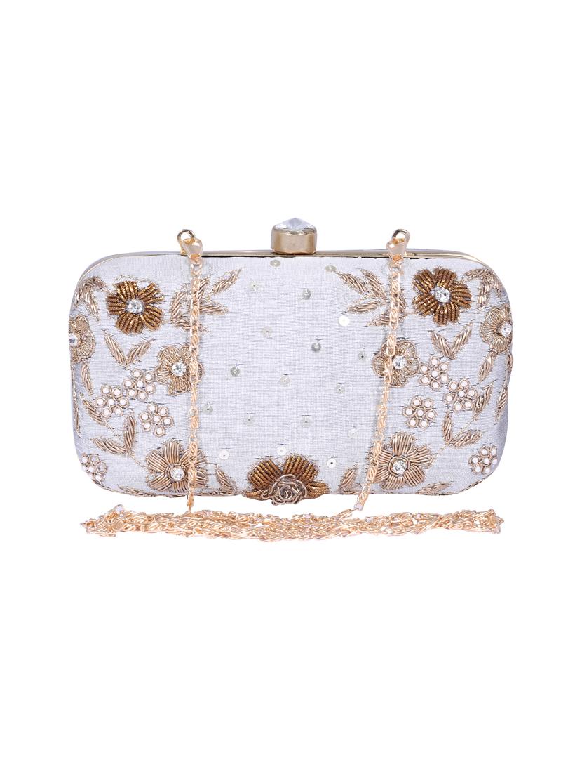 grey metal clutch - 14098062 -  Zoom Image - 0
