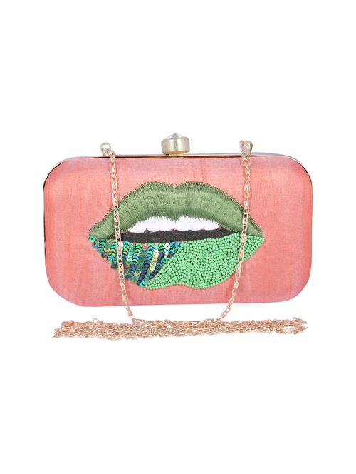 pink metal clutch - 14098063 -  Standard Image - 0