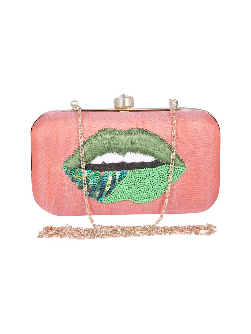 pink metal clutch - 14098063 -  Zoom Image - 0
