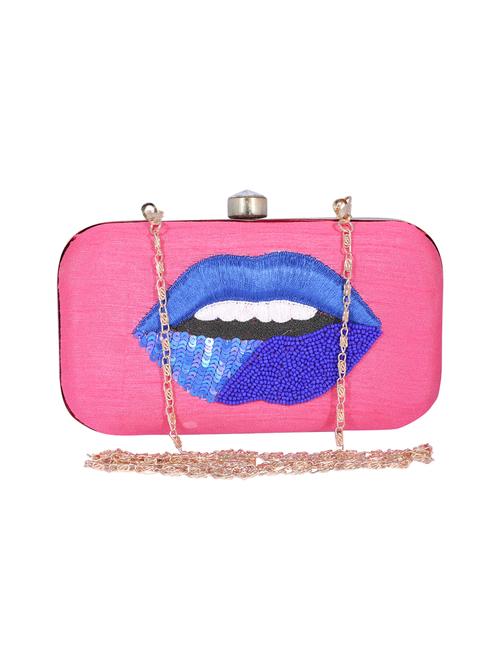 pink metal clutch - 14098064 -  Standard Image - 0