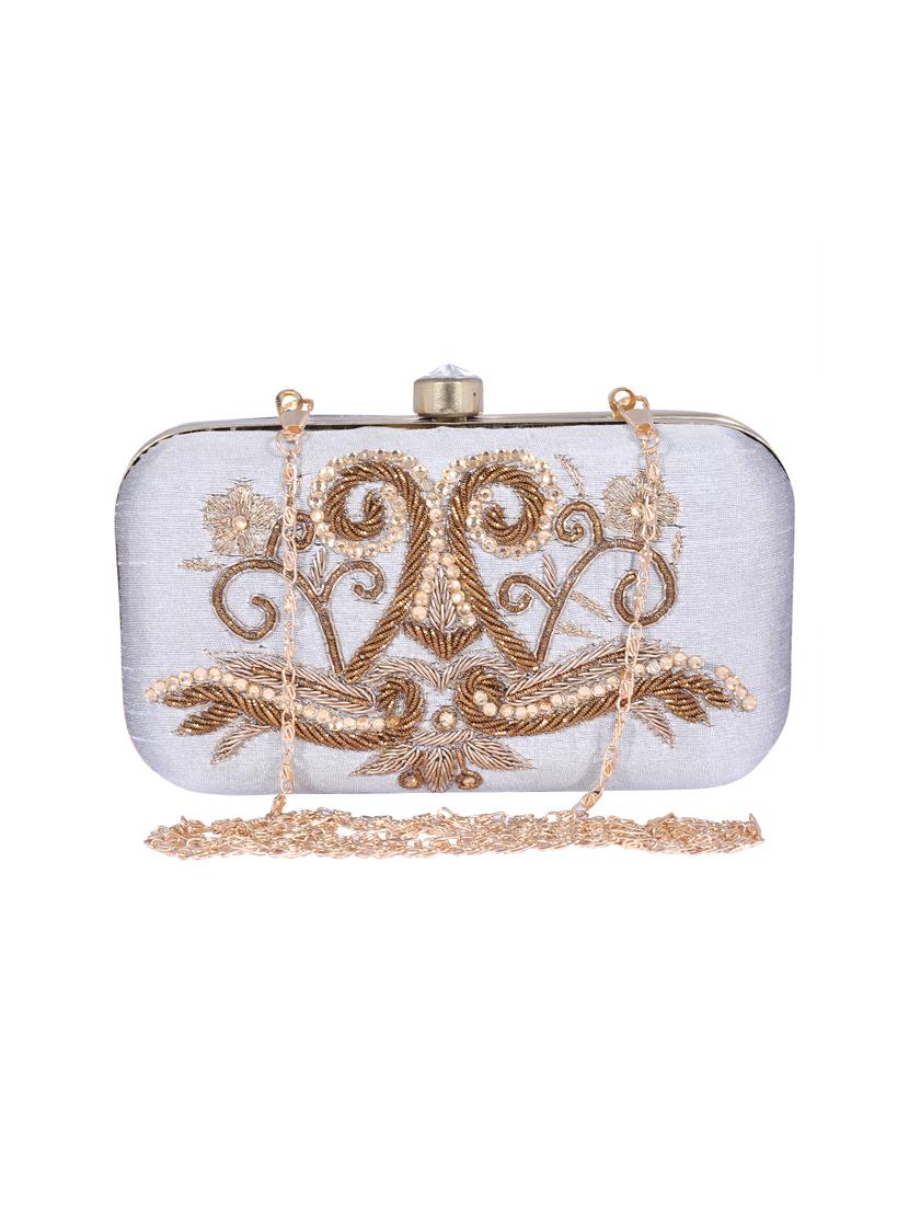 grey metal clutch - 14098067 - Zoom Image - 0