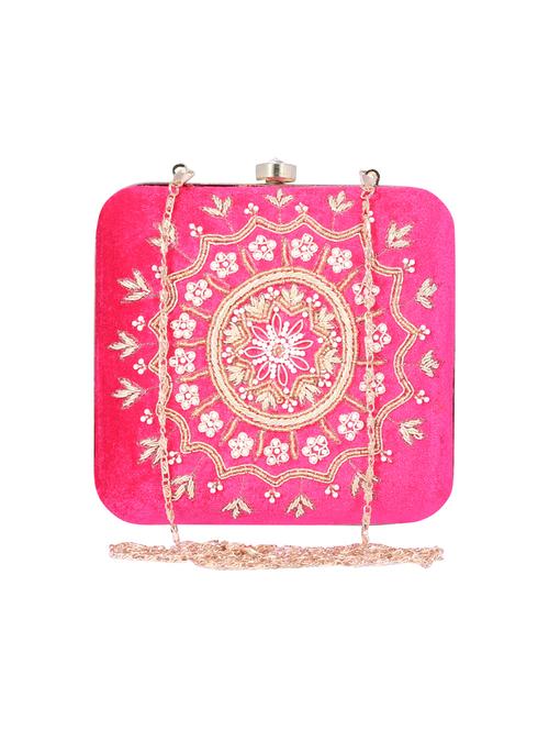 pink metal clutch - 14098072 -  Standard Image - 0