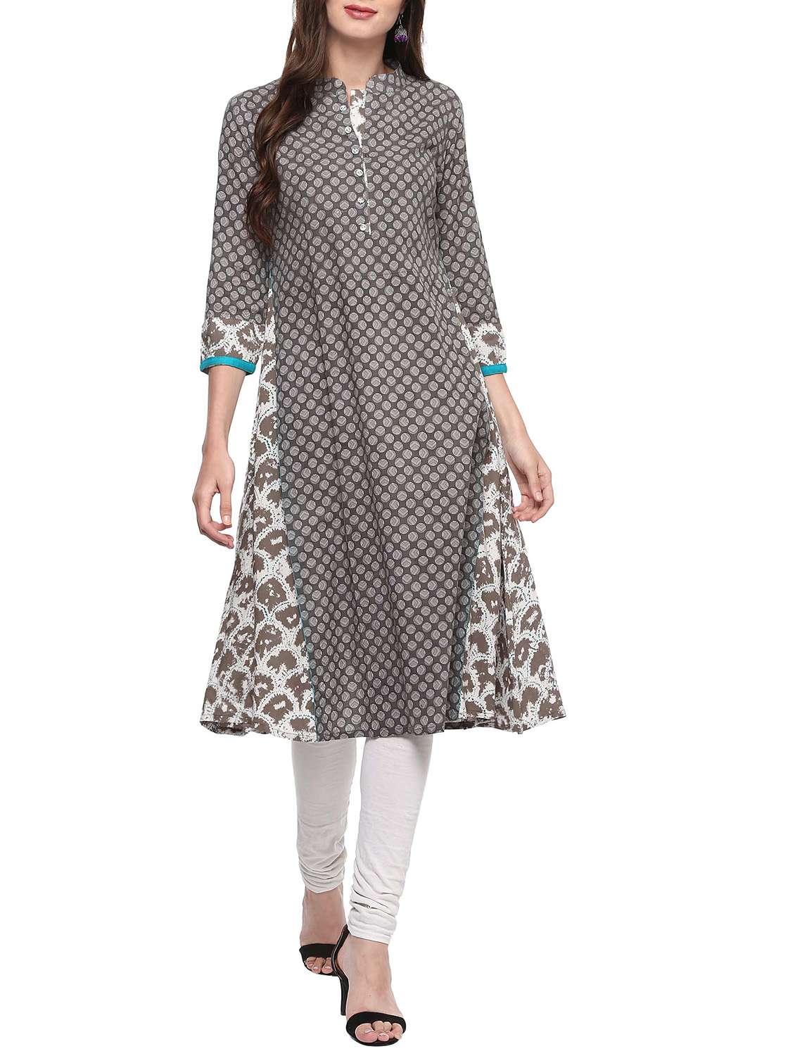 printed a-line kurta