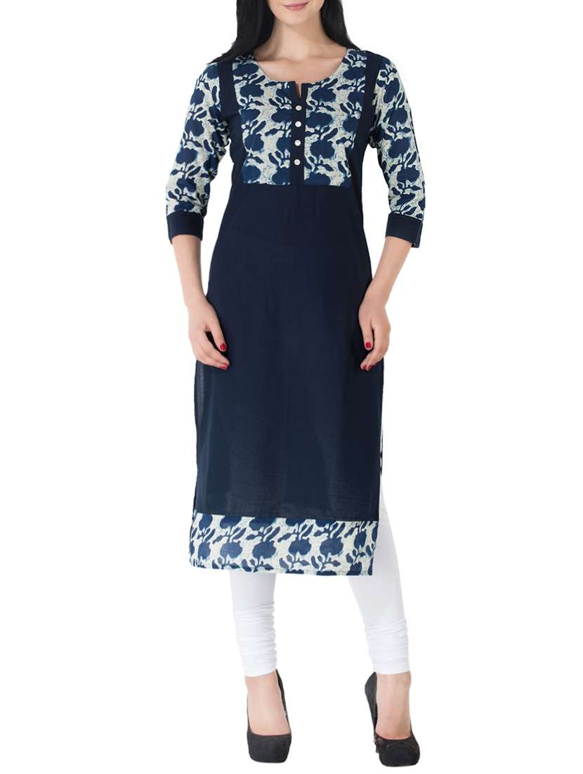 indigo cotton kurta