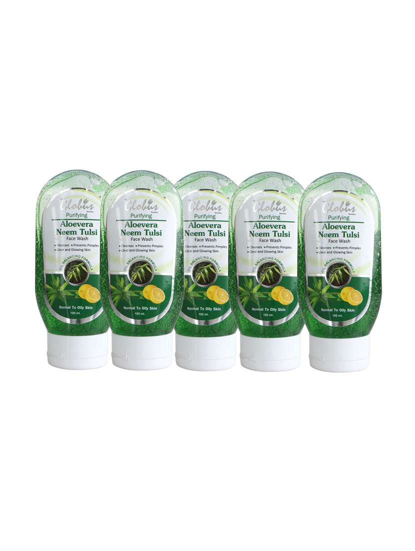 globus aloe vera neem tulsi face wash 
