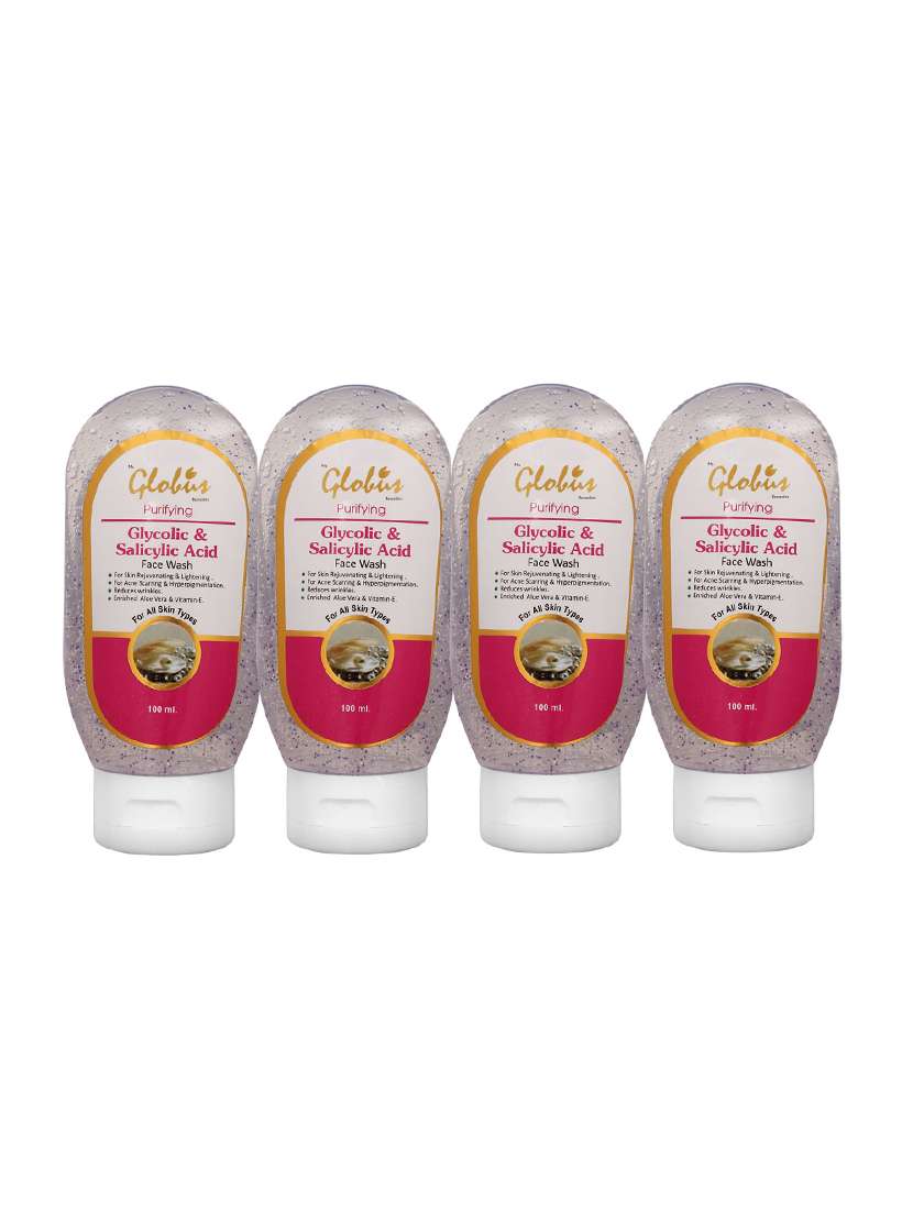 globus glycolic acid and salicylic acid face wash 