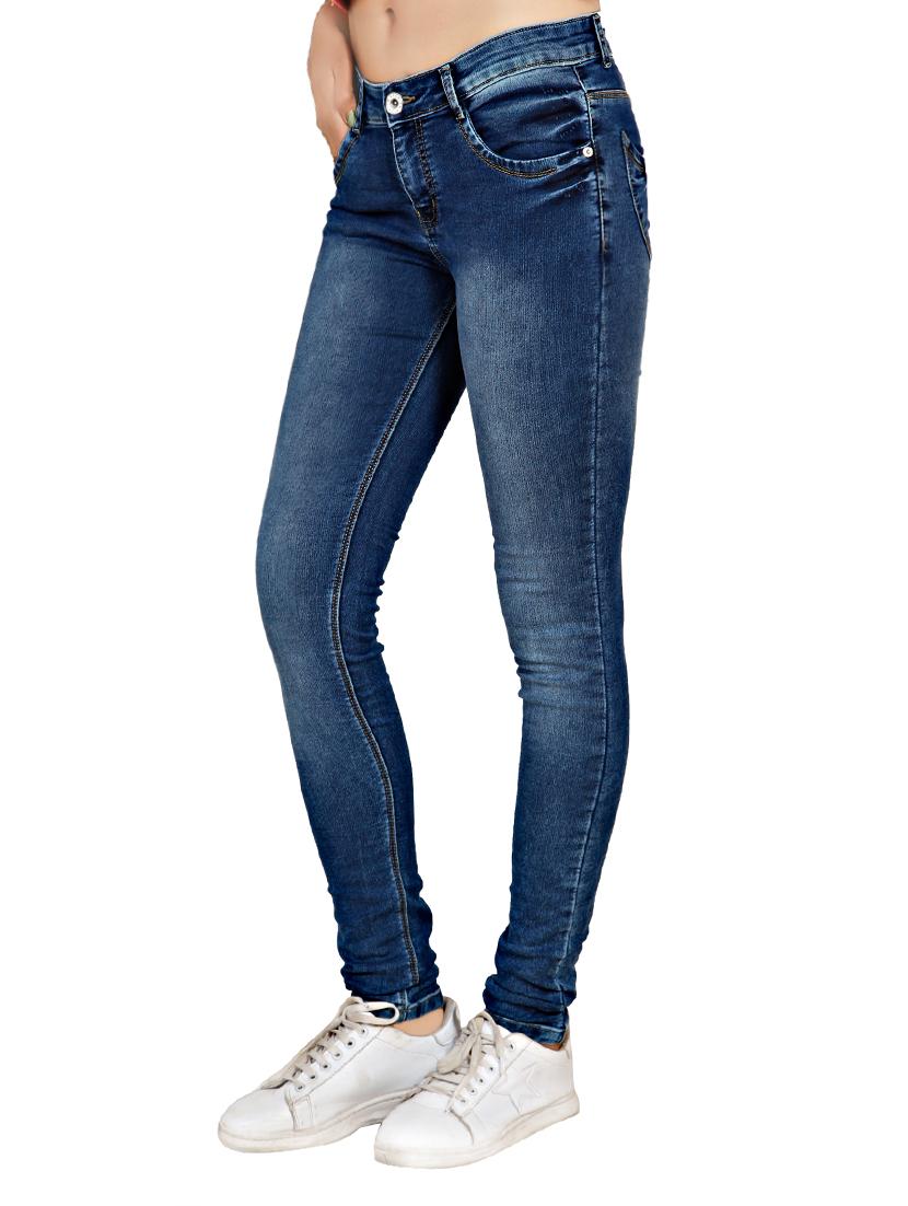 dark blue stone wash denim jeans - 14103694 -  Standard Image - 1