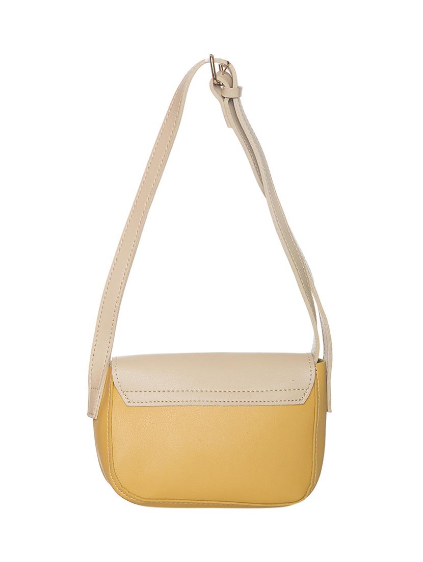 yellow leatherette sling bag - 14104332 -  Standard Image - 1