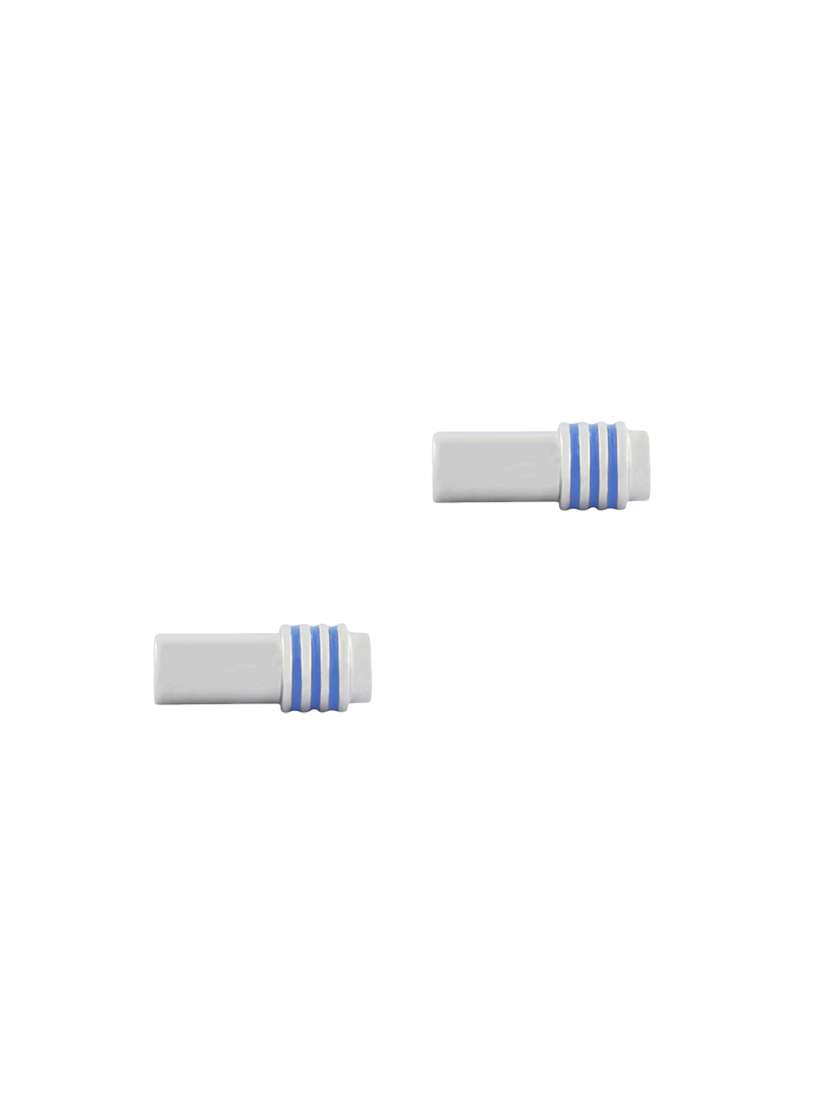 blue metal cufflink