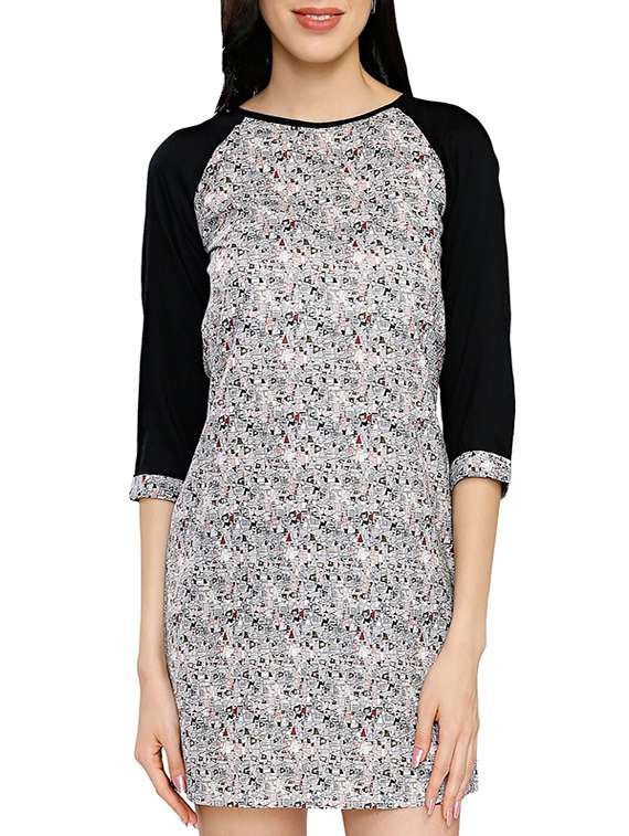 women's shift printed dress