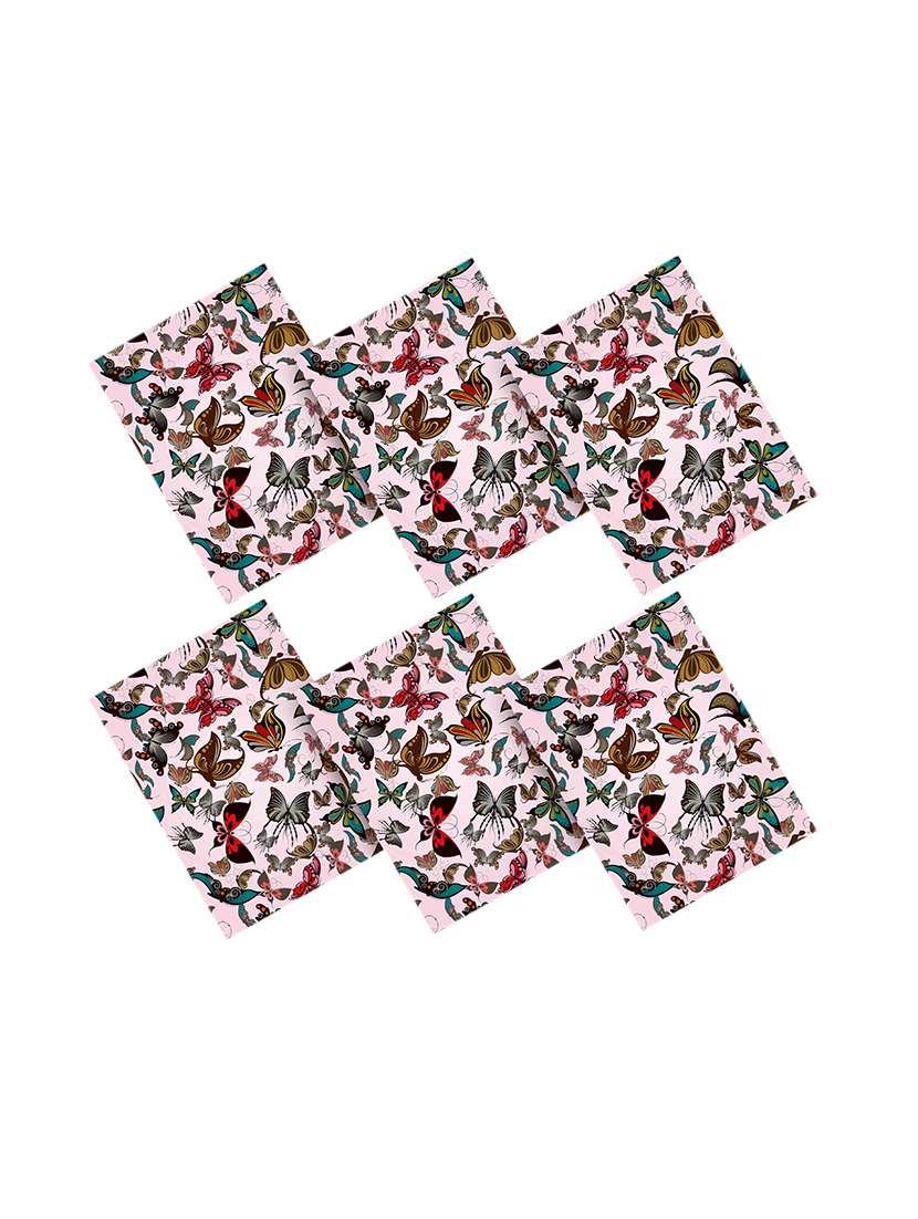 printed polyester table mat set of 6 pcs by ambbi collections