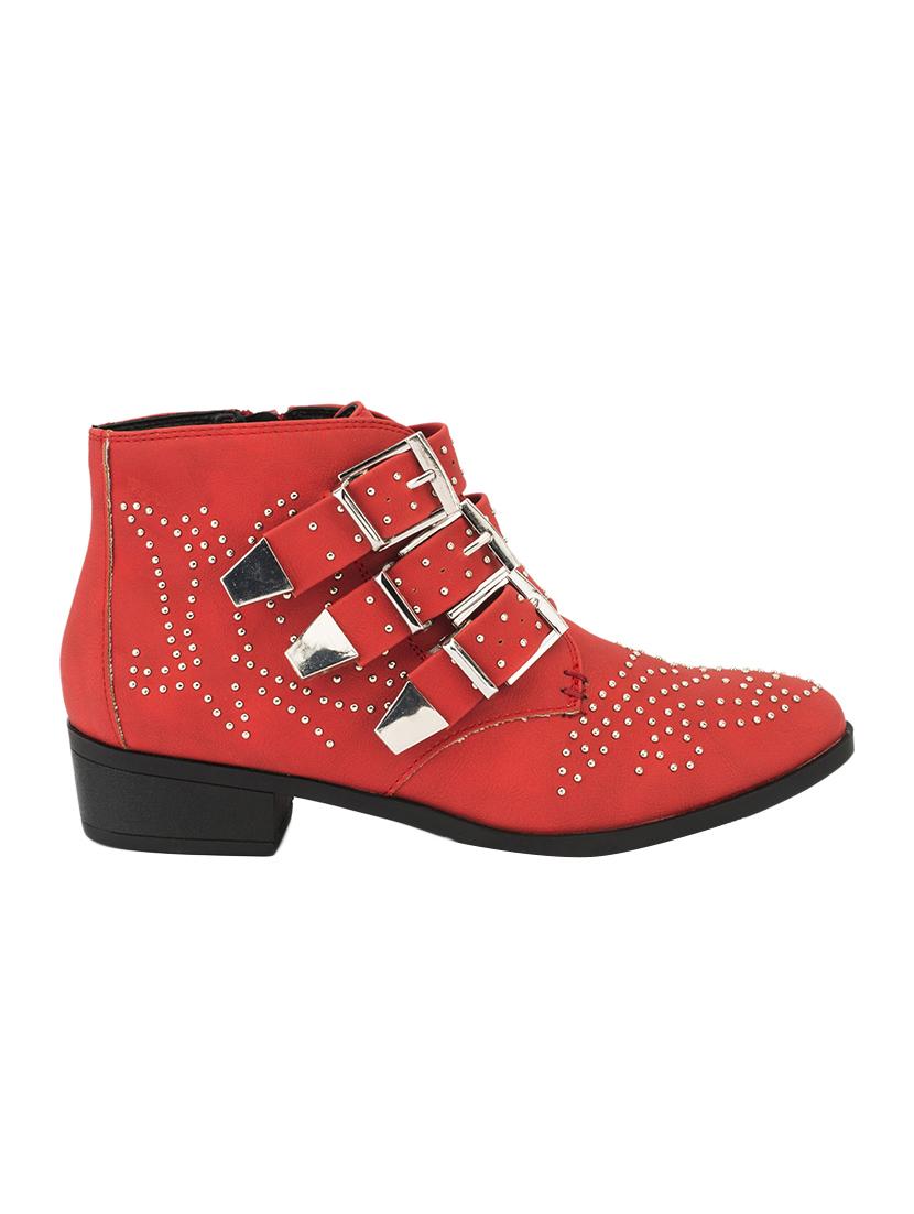 red embellished ankle boot - 14117725 - Standard Image - 1