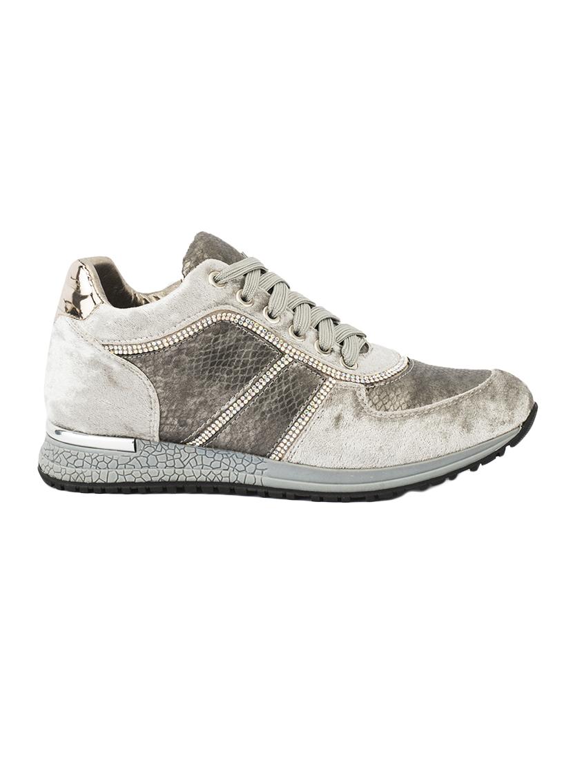 grey faux leather laceup casual shoes - 14117742 -  Standard Image - 1