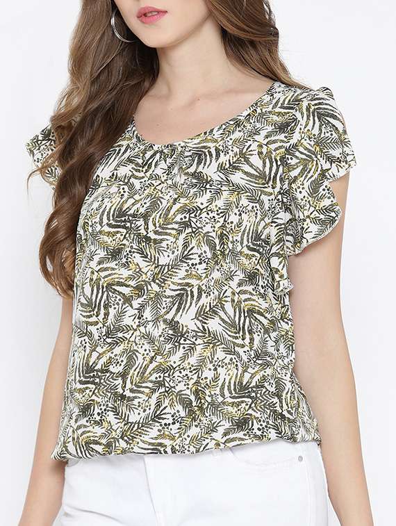 women's a line round neck top - 14122919 -  Standard Image - 1