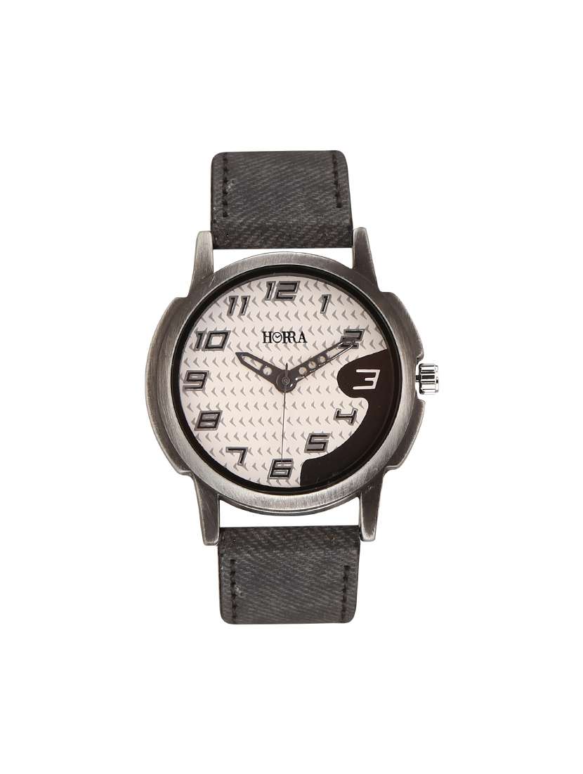 horra round analog dial  watch