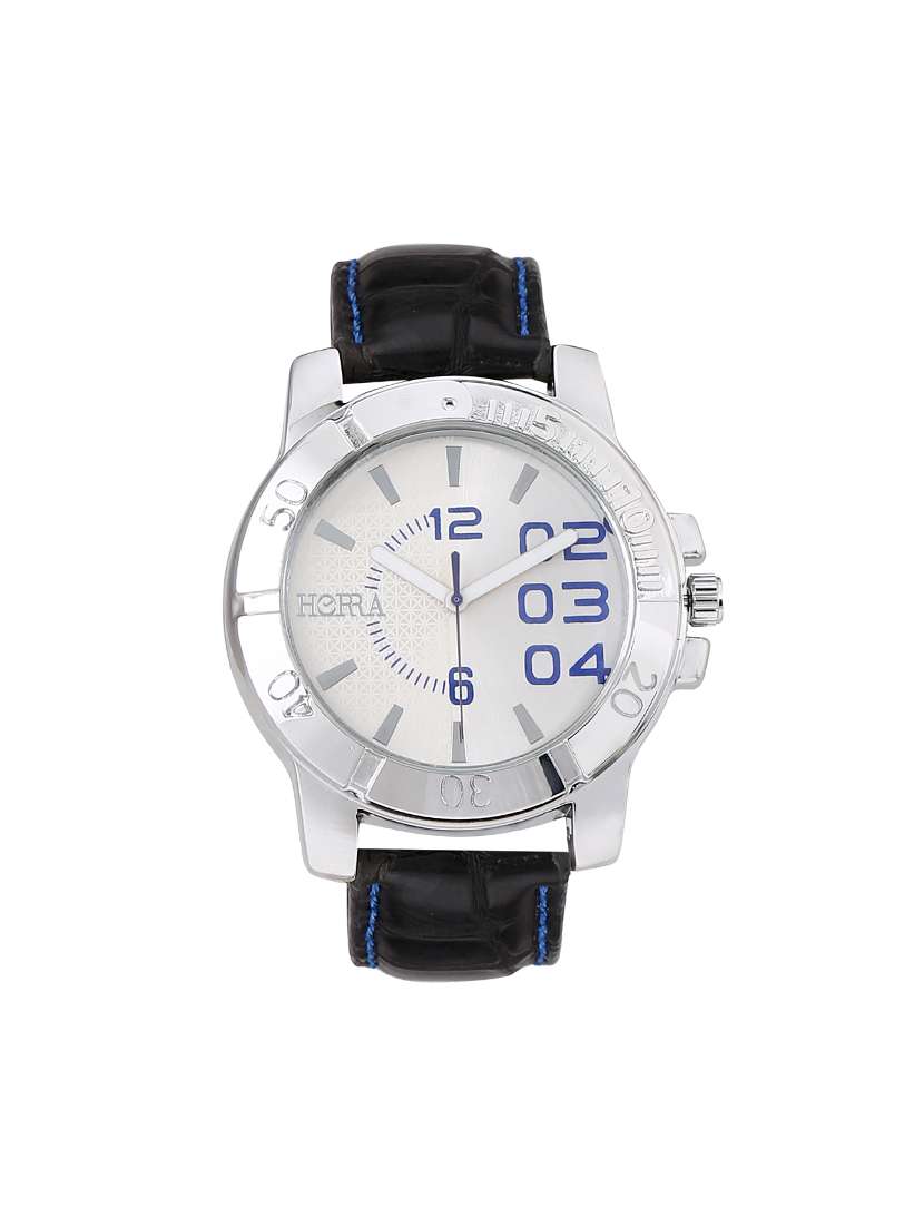 horra round analog dial  watch