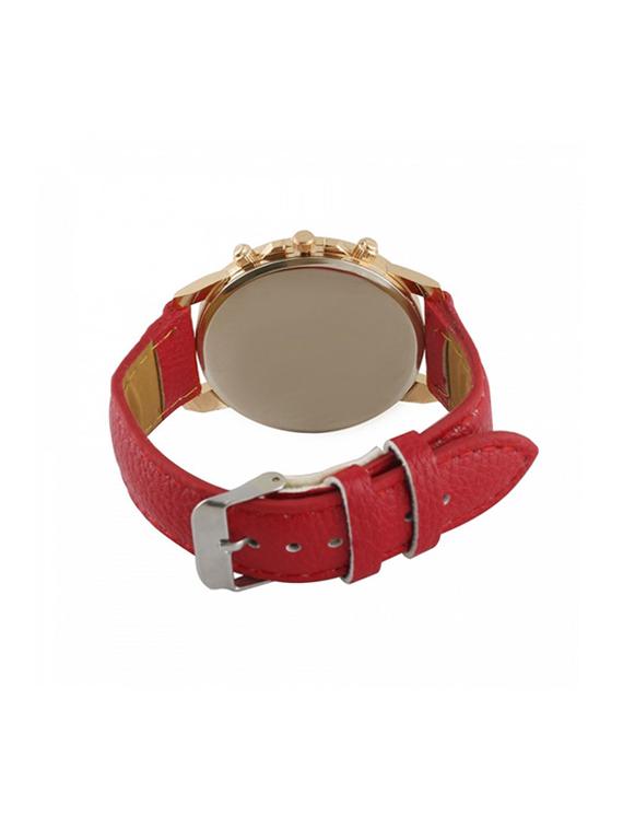 jm red leather belt watch - 14126771 -  Standard Image - 1