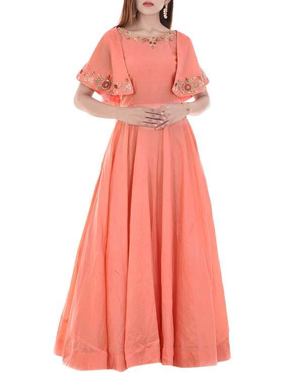 embellished detail gown dress