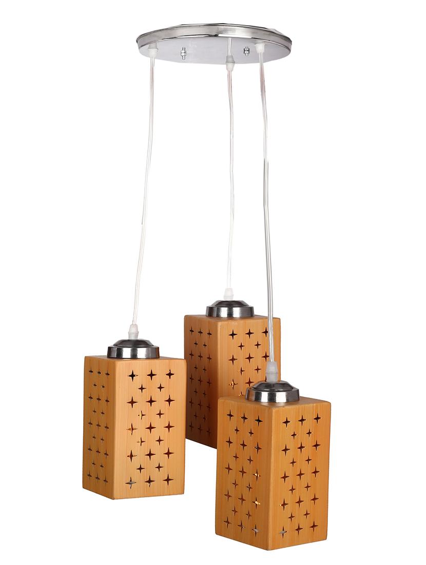 unbreakable exclusive colorful wooden decorative pendant triple hanging ceiling light lamp - 14131179 - Standard Image - 1