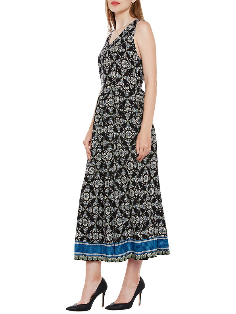 black printed maxi dress - 14137716 -  Standard Image - 1