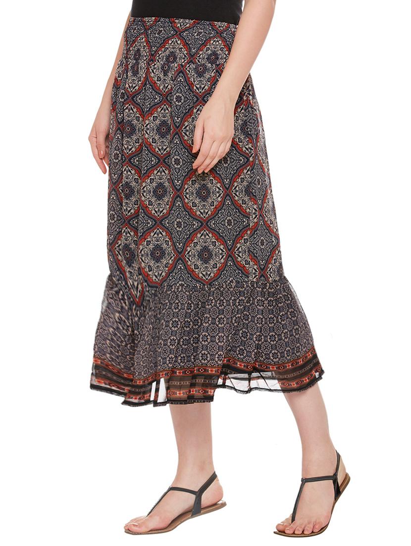 multi colored a-line skirt - 14137743 - Standard Image - 1