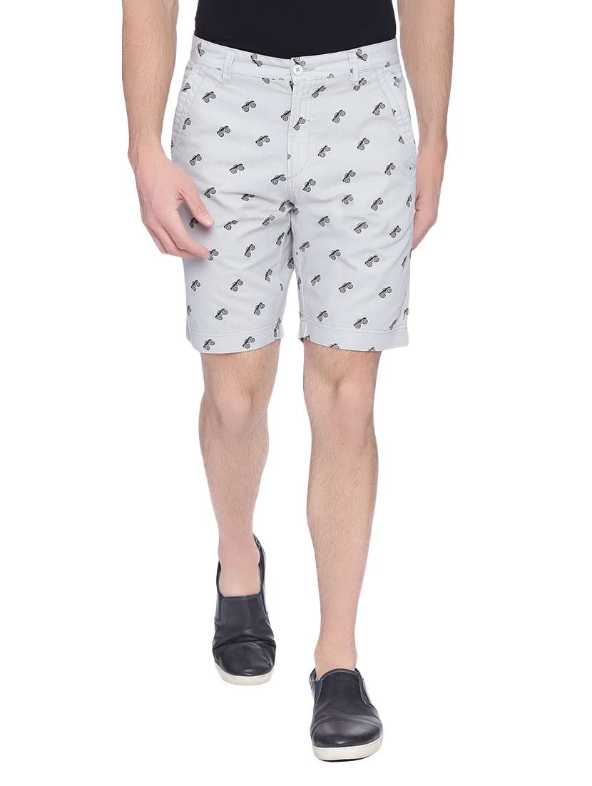 grey cotton shorts