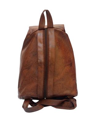 brown leatherette backpack - 14145594 -  Standard Image - 1