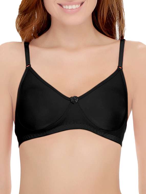 black cotton tshirt bra