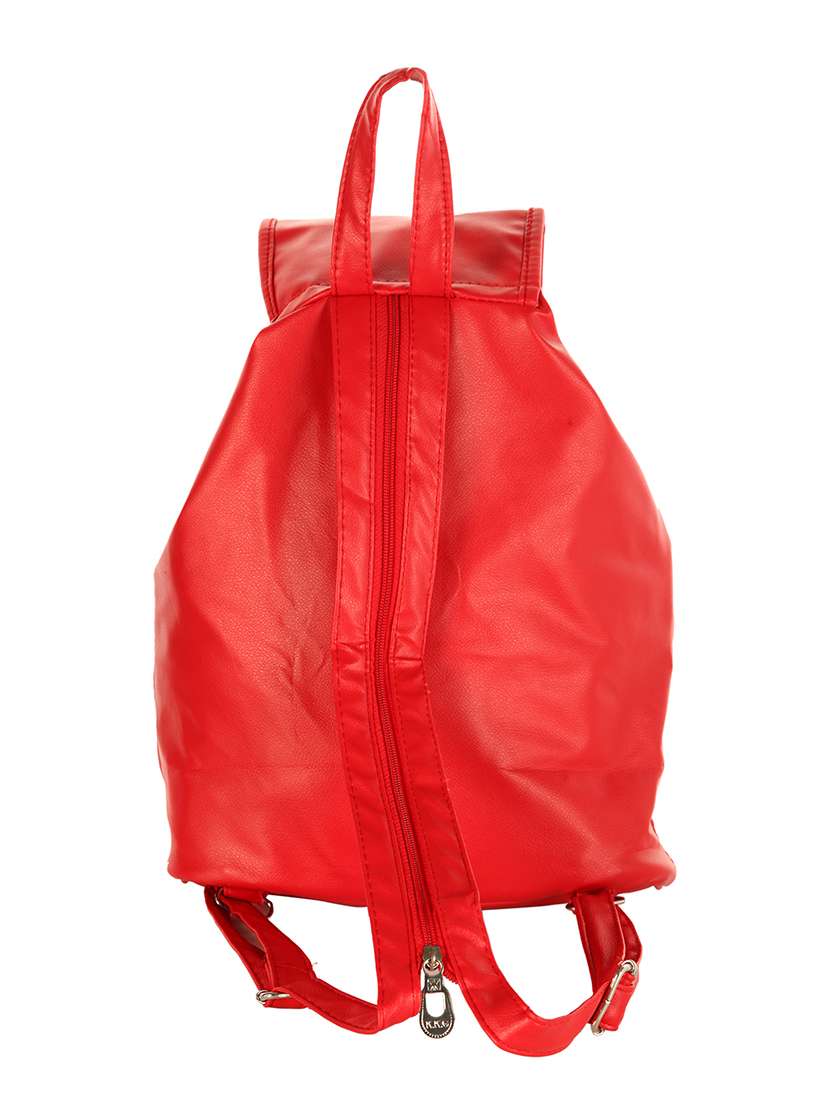 red leatherette  regular backpack - 14151037 -  Standard Image - 1