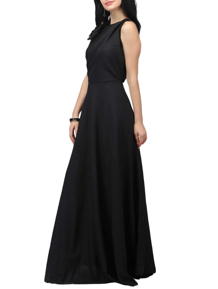 women's fit & flare solid dress - 14151043 -  Standard Image - 1