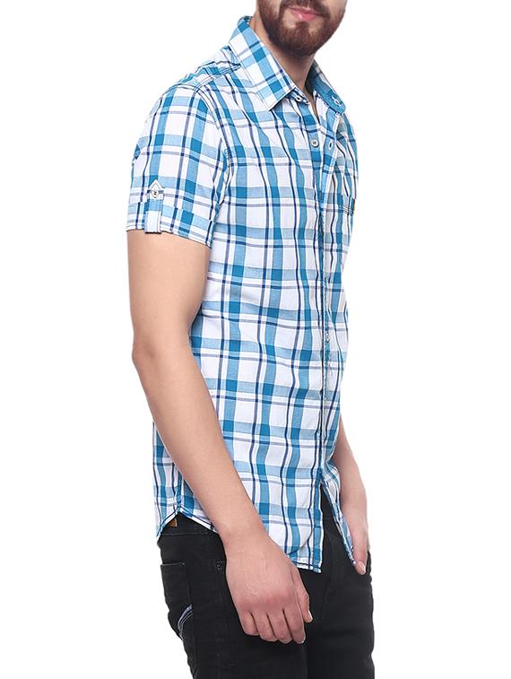 blue cotton casual shirt - 14153770 - Standard Image - 1