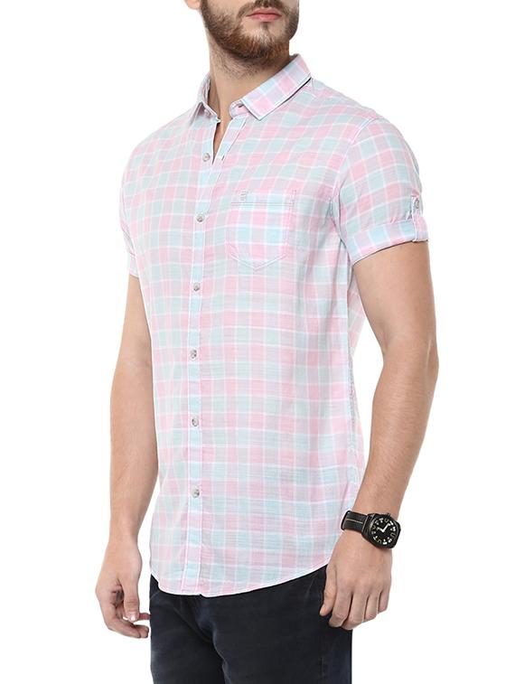 pink cotton casual shirt - 14153782 - Standard Image - 1
