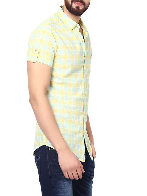 yellow cotton casual shirt - 14153783 -  Standard Image - 1