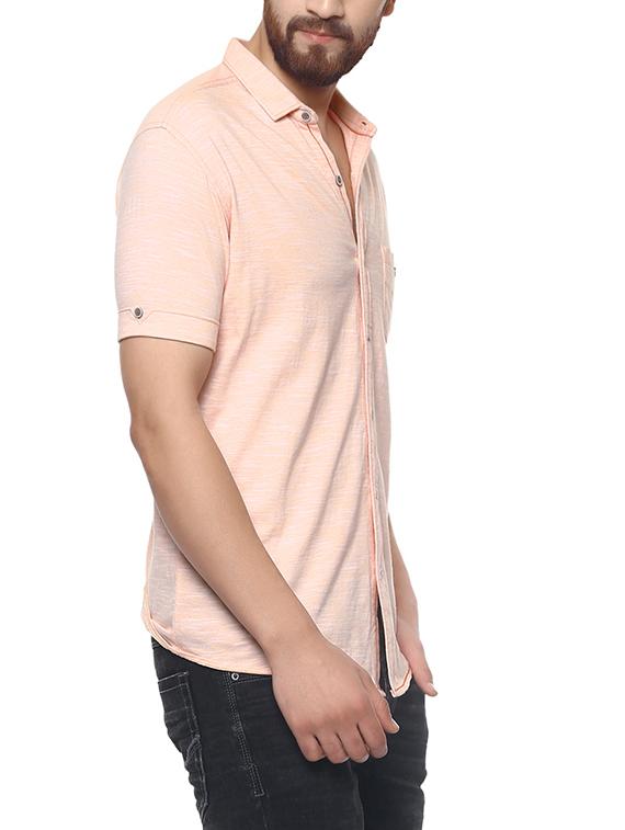 orange cotton casual shirt - 14153799 - Standard Image - 1