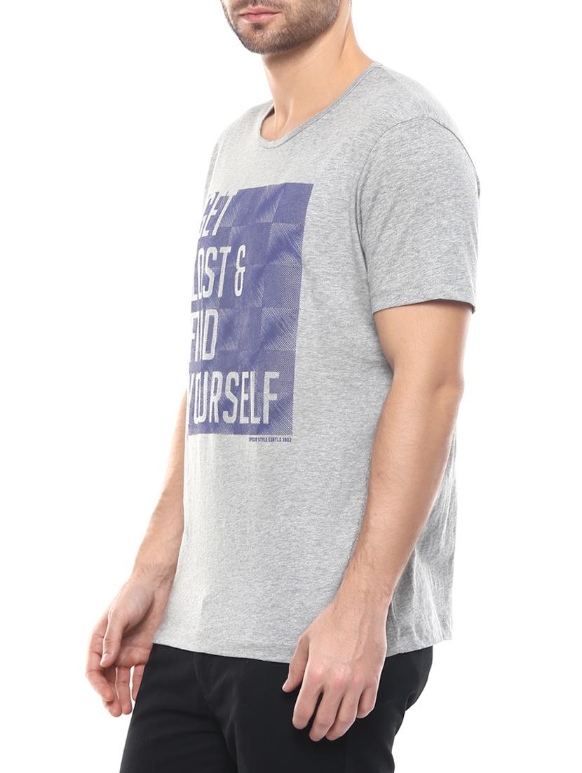 grey cotton t-shirt - 14153918 - Standard Image - 1